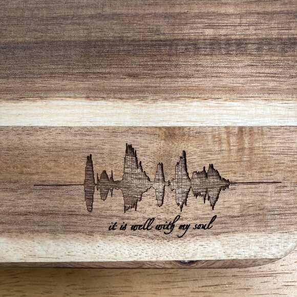It Is Well With My Soul Soundwave Cutting Board - Picture 2 of 6